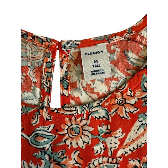 Old Navy Women's Med Tall Boho Floral Sleeveless Lightweight Soft Tank Top - Picture 4 of 11